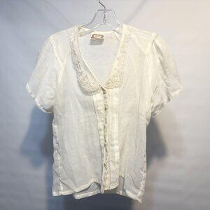 Jessica's Gunnies / Gunne Sax Short Sleeve w/ Pearl Buttons Small